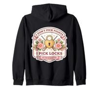 Yo no escojo peleas I Pick Cerraduras Funny Locksmith Woman Joke Sudadera con Capucha