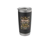 Yo no haciendo nada porque tengo demasiadas cosas que hacer gracioso Vaso térmico de acero inoxidable de doble pared
