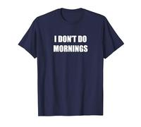 Yo NO Hago Mañanas Camiseta, Hombre, Azul Marino, 4XL