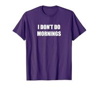 Yo NO Hago Mañanas Camiseta, Hombre, Morado, S