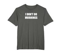 Yo NO Hago Mañanas Camiseta, Hombre Tallas Grandes, Asfalto, 6X Alto