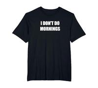 Yo NO Hago Mañanas Camiseta, Hombre Tallas Grandes, Negro, 2X Alto