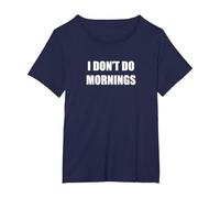 Yo NO Hago Mañanas Camiseta, Mujer Tallas Grandes, Azul Marino, 6XL Grande