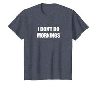 Yo NO Hago Mañanas Camiseta, Niños, Azul Jaspeado, 3 años