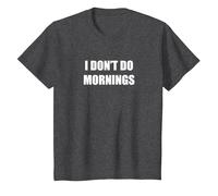 Yo NO Hago Mañanas Camiseta, Niños, Jaspeado Oscuro, 4 años
