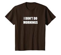 Yo NO Hago Mañanas Camiseta, Niños, Marrón, 3 años