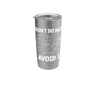 Yo no hago matemáticas I avoid it Funny Algebra Student Math Club Vaso térmico de acero inoxidable de doble pared