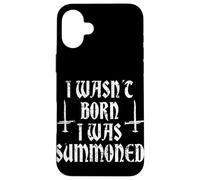 Yo no nací fui convocado Gótico Demoníaco Spooky Joke Carcasa para iPhone 16 Plus