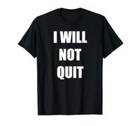 Yo no renunciaré Camiseta gráfica económica, Hombre, Negro, XL