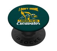 Yo no Ronco Sueño Operador de Excavadora Divertido PopSockets PopGrip Adhesivo