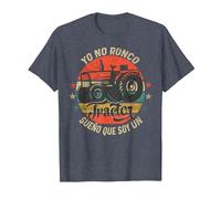 Yo No Ronco Sueño Que Soy Un Tractor Vintage Grangeros Camiseta, Hombre, Azul Jaspeado, 5XL