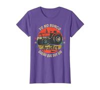 Yo No Ronco Sueño Que Soy Un Tractor Vintage Grangeros Camiseta, Mujer, Morado Jaspeado, S