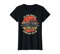 Yo No Ronco Sueño Que Soy Un Tractor Vintage Grangeros Camiseta, Mujer, Negro, XS