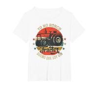 Yo No Ronco Sueño Que Soy Un Tractor Vintage Grangeros Camiseta, Mujer Tallas Grandes, Blanco, 1XL Grande