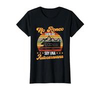 Yo No Ronco Sueño Que Soy Una Autocaravana Camper Camiseta, Mujer, Negro, 3XL
