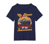 Yo No Ronco Sueño Que Soy Una Autocaravana Camper Camiseta, Mujer Tallas Grandes, Azul Marino, 1XL Grande