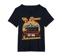 Yo No Ronco Sueño Que Soy Una Autocaravana Camper Camiseta, Mujer Tallas Grandes, Negro, 5XL Grande