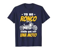 Yo No Ronco Sueño Que Soy Una Moto Motociclismo Divertidas Camiseta, Hombre, Azul Marino, 6XL
