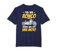 Yo No Ronco Sueño Que Soy Una Moto Motociclismo Divertidas Camiseta, Hombre Tallas Grandes, Azul Marino, 2X Alto