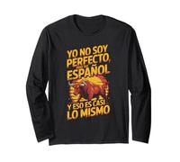 yo no soy perfecto pero soy español orgullo diseño Manga Larga