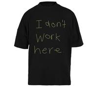 Yo No Trabajo Aquí Camiseta Unisex Negra Baggy tee para Hombre Mujer T-Shirt Unisex Schwarz Baggy tee Für Männer Frauen