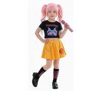 Yo! Party Disfraz K-Pop Dance Rosa Infantil con Camiseta Manga Corta, Falda y Medias (Talla 7-9 años)