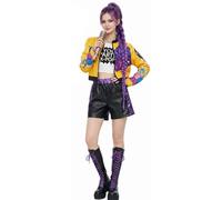 Yo! Party Disfraz K-Pop Morado para Adulto con Chaqueta, Chaleco y Pantalones (Talla S)
