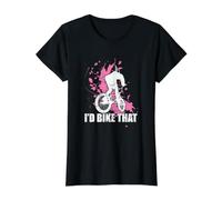 Yo pedalearía Ese Ciclismo con pasión Camiseta gráfica económica, Mujer, Negro, XL