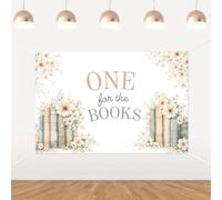 YO PERREO SOLA Telón de fondo rosa floral para primer cumpleaños para niñas, fondo de fiesta de primer cumpleaños con temática de libro de cuentos, pancarta de pared con diseño de libro floral para