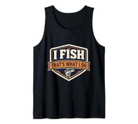 Yo pesco, eso es lo Que Hago, Pesca Vintage, Pescador, Fisher Retro Camiseta sin Mangas