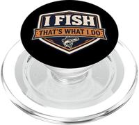 Yo pesco, eso es lo Que Hago, Pesca Vintage, Pescador, Fisher Retro PopSockets PopGrip para MagSafe