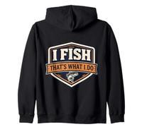 Yo pesco, eso es lo Que Hago, Pesca Vintage, Pescador, Fisher Retro Sudadera con Capucha