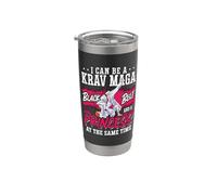 Yo puedo ser un guerrero Krav Maga Artista marcial Combate Krav Maga Vaso térmico de acero inoxidable de doble pared