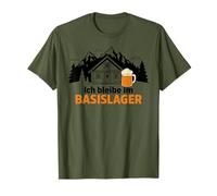 YO QUEDO EN EL Almacenamiento BÁSICO - Montañas y Cervezas Camiseta