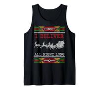 Yo Reparto Durante La Noche Papá Noel Navidad Divertido Camiseta sin Mangas