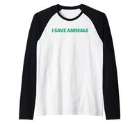 Yo Salvo a los Animales Camiseta Manga Raglan