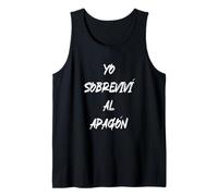"Yo sobreviví al apagón". Frase. Original. Regalo.Divertida. Camiseta sin Mangas