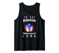 Yo Soy Boricua hasta en la Luna Puerto Rico Bandera Boricua Camiseta sin Mangas