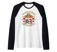 Yo Soy Boricua Mi Amor es PR Rana Coquí Puerto Rico Camiseta Manga Raglan
