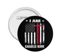 YO SOY Charlie Kirk Pines de botón Insignia de metal de héroe Charlie Kirk Pines de botón 1 pieza