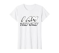 Yo Soy el indicado | Número de Confianza confiable Camiseta gráfica económica, Mujer, Blanco, M