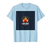 Yo Soy El Que Soy: Llama Empoderadora de la Autoafirmación Camiseta, Hombre, Azul Bebé, 3XL