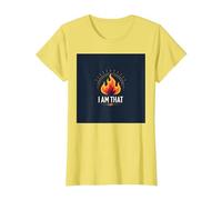 Yo Soy El Que Soy: Llama Empoderadora de la Autoafirmación Camiseta, Mujer, Limón, 3XL