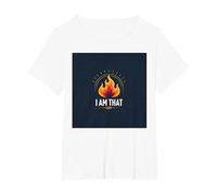 Yo Soy El Que Soy: Llama Empoderadora de la Autoafirmación Camiseta, Mujer Tallas Grandes, Blanco, 2XL Grande