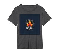 Yo Soy El Que Soy: Llama Empoderadora de la Autoafirmación Camiseta, Mujer Tallas Grandes, Jaspeado Oscuro, 6XL Grande