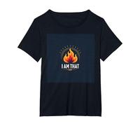 Yo Soy El Que Soy: Llama Empoderadora de la Autoafirmación Camiseta, Mujer Tallas Grandes, Negro, 1XL Grande