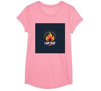 Yo Soy El Que Soy: Llama Empoderadora de la Autoafirmación Camiseta, Niñas, Rosado, Mediano