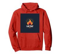 Yo Soy El Que Soy: Llama Empoderadora de la Autoafirmación Sudadera con Capucha, Unisex para Adultos, Rojo, XL
