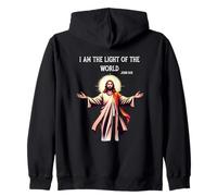 Yo soy la Luz del Mundo Jesús versículo de la Biblia Sudadera con Capucha