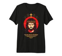 Yo Soy La Luz del Mundo Juan 8:12 Jesús Versículo Bíblico Arte Camiseta Premium